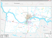 Florence-Muscle Shoals Wall Map Premium Style